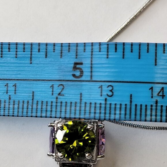 Mini Hexagon Crystal Pendant Necklace - Picture 16 of 16